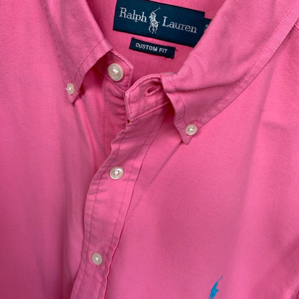Bright Pink Polo Button Up